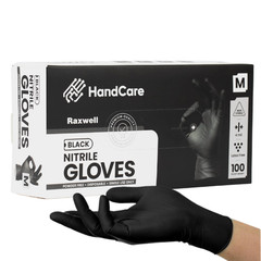 Gloves+Com Handcare Black Disposable 4Mil Nitrile Mechanic Gloves -Tattoo