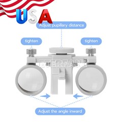 Dental 8W/9W 6 LED Shadowless Oral Lamp/3.5X Surgical Headband Binocular Loupes