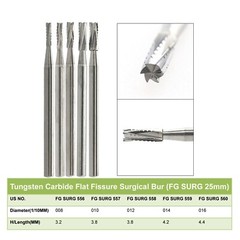 Wave Dental Straight Fissure Burs Surgical High Speed FG SURG 556 557 557L 558