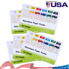 Dental Endodontic Absorbent Paper Points Taper 0.04 15-40# Root Canal Cleaning
