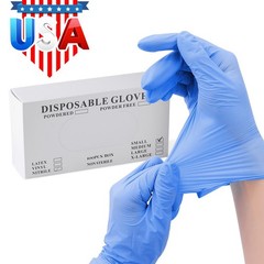 4 Mil Medical Grade Blue Nitrile Exam Latex Free Gloves S/M/L/XL