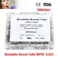 Dental Bondable Monoblock Non-Convertible Single Roth 022 Buccal Tube ZU