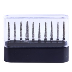 10 pcs Dental Super Coarse Diamond Burs TR-12S 1.6mm For High Speed Handpiece