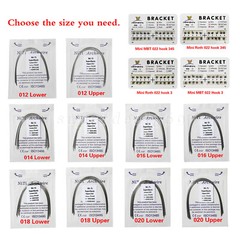 Dental Orthodontic Bracket Braces 022 / Super Elastic Niti Round Arch Wires USA