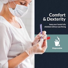 Clear Vinyl Exam Gloves – 100 Medium Powder-Free, Water-Resistant & Versatile