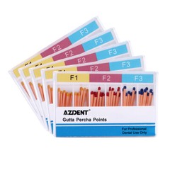 AZDENT Endodoncia dental Puntas de gutapercha y papel absorbente F1 F2 F3