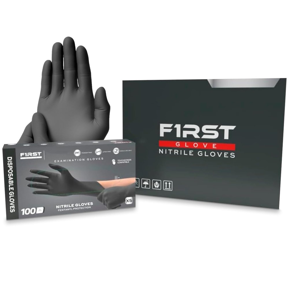 First Glove 3.5 Mil Black Nitrile – – Cleaning For