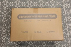 1000-count Disposable Non-Skid Non-Woven Shoe Covers – LARGE – Blue