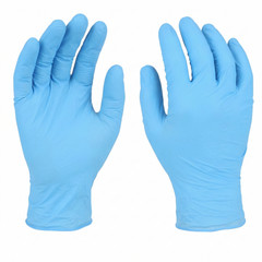 1000 Pcs, Blue Nitrile Powder-Free Disposable Gloves Large 3 MIL Finger-Textured