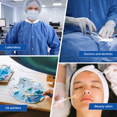 50Pcs Dental Medical Disposable Coats For Men Women Snaps Full Sleeve SMS