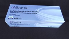 Braval Self Seal Sterilization Pouches 3 1/2″ x 9″ Qty 1 or 6 (200/Box) 043-6816