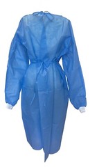 Disposable Isolation Gown SMS Knit Cuff Medical/Dental, 30gsm, Blue,50/100pcs