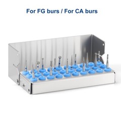 8/30Holes Bur Dental Burs Disinfection Autoclave Stand Holder Block Case Steel