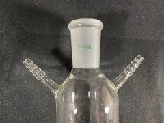 CHEMGLASS 200mL 24/40 4mm TEF STPK F Frit Solid Phase Peptide Synthesis Vessel
