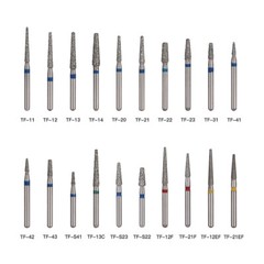 100 Models AZDENT Dental Diamond FG Burs for High Speed Handpiece Friction Grip