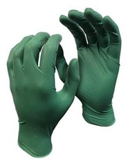 Watson Gloves Green Monkey Nitrile Textured Green Disposable Gloves 100pk Large