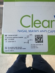 ClearView Single-Use Nasal Mask Adult Unscented Grey 12/Pack