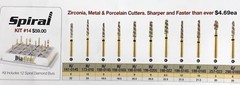 MDT Dental 1 The HELIX Kit#14. 24 Karat Gold FG Diamond Burs & autoclavable