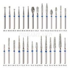 5-100pcs Fresas Dental Diamante para Preparación de Coronas y Puentes Dientes