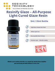 Resinify Glaze – All-Purpose Light-Cured Dental Glaze Resin | 5ml / 15ml Bottle