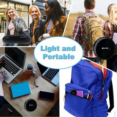 BVN Slim Retainer Case – Circular case, Black shell+blue silicone pad
