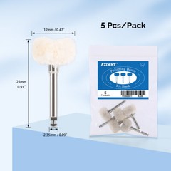 AZDENT Dental Polishing RA Brushes Wheel Goat Hair/Felt/Cotton for Contra Angle