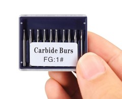100件装牙科圆形硬质合金FG Bur适用于高速手机-