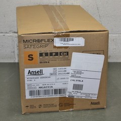 (500) Ansell MicroFlex SafeGrip Gloves SG-375-S, S, Size 7 S Small, Blue Latex