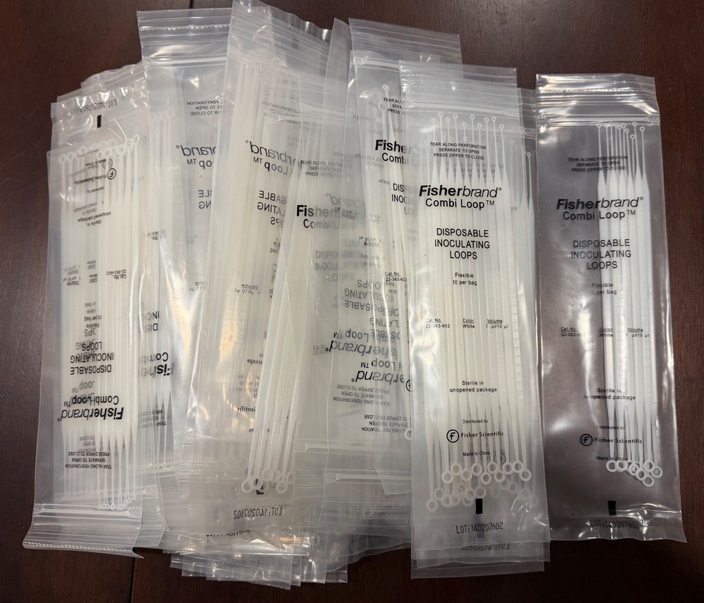 34 Fisherbrand Disposable Inoculating Loops, Bags Of 10, 22-363-602