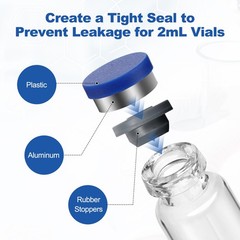 100PCS 2/3ml Glass Vials Headspace Vials Lab Sample Vials with 13mm Caps New