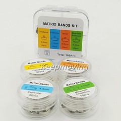 50 Pcs Dental Matrix Band 3D Hole Protrusions Contoured Matrices 3.5mm-6.5mm