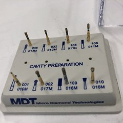 MDT Dental Cavity Preparation Kit #4 8-FG Diamond Burs & autoclavable