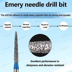 20Pcs Dental Diamond Burs FG High Speed Bur FO Flame Ogival End Extra Fine USA