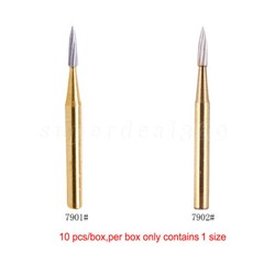Dental Bur Trimming & Finishing Gold Carbide Burs FG 7901 /7902 /7406 /7408 ns