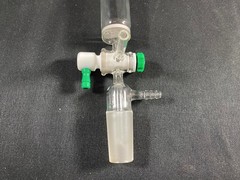 CHEMGLASS Glass 50mL M Frit 24/40 Solid Phase Peptide Synthesis Vessel Chipped