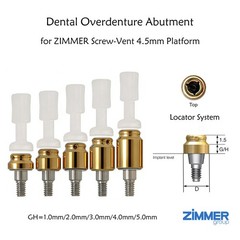 Zimmer Screw-Vent 3.5/4.5mm Locator Abutment Dental Implant Abutment & Male Caps