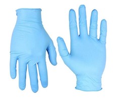 NITRILE GLOVES 4 Mil Case of blue nitrile gloves 1000 pcs Non Medical LARGE