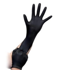 Case of 1000 Black Nitrile Disposable Exam Gloves 4 Mil, Latex & Powder Free
