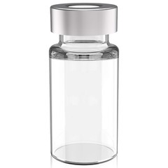 1000PCS 10ml Sample Vials+Aluminum Caps 20mm Crimp Top Clear Glass Bottle HPLC
