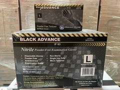 Advance Black Nitrile Exam Gloves IF63 Thick 6 Mil Black Gloves 1000 Pcs New