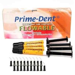 Prime Dental Flowable Light Cure Dental Composite 4 Syringe Kit Shade A2
