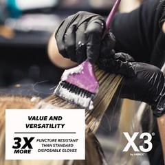 1000 Pack Black Nitrile Protective Gloves Industrial Grade Latex Free 3 Mil