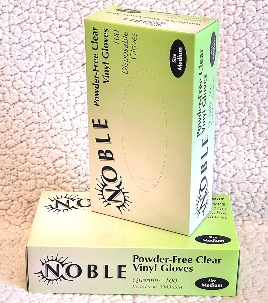 Clear Vinyl Gloves 100 Count Medium Latex Free Food Prep Disposable Gloves