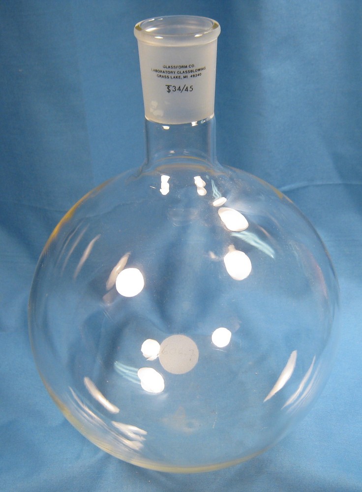 GLASSFORM 3000 ML ROUND BOTTOM FLASK 34/45 FREE SHIPPING