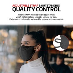 Evergreen KF94 BLACK Korean Face Mask Made in Korea Medical Respirators CleanTop
