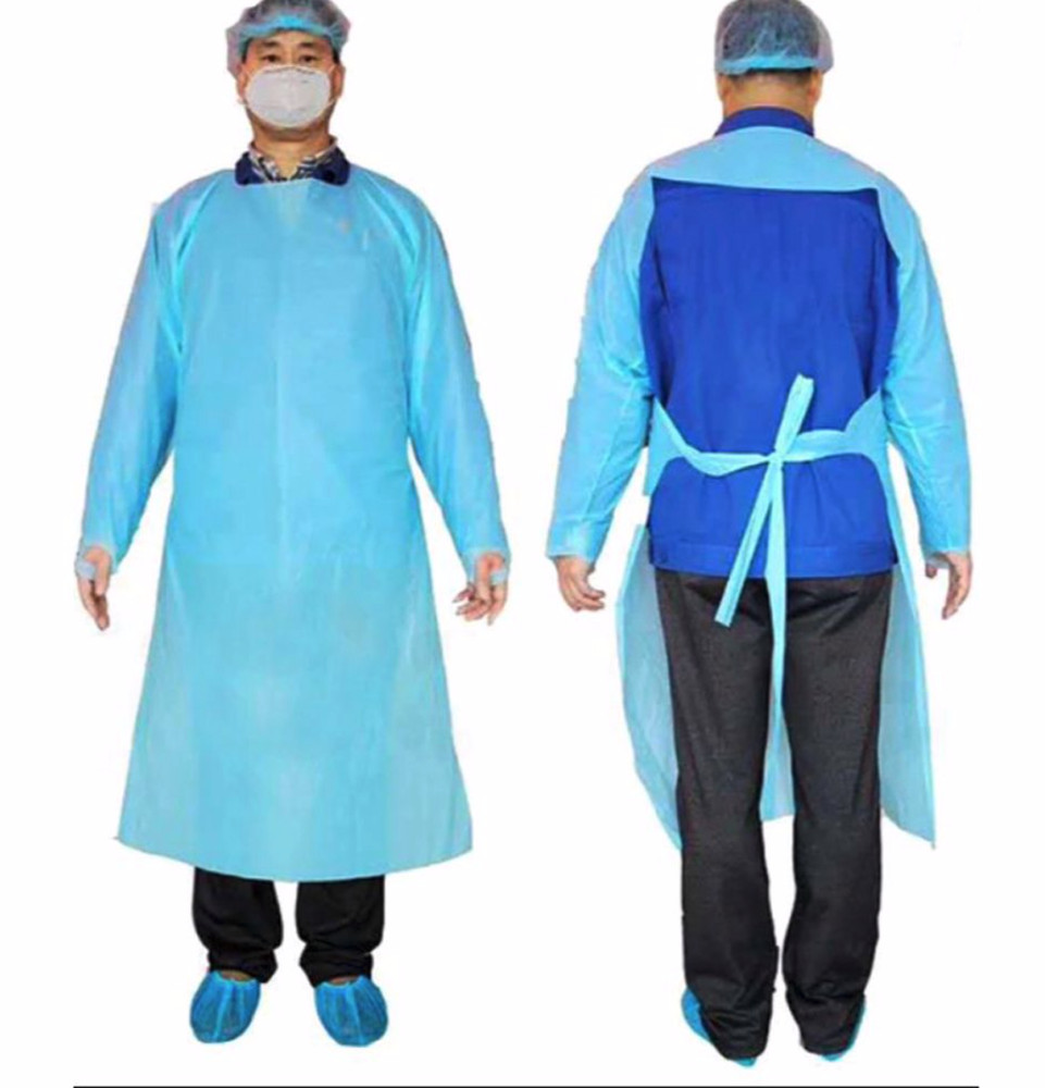 CPE 35 Isolation Gown, With Thumb Loop Protective, Disposable & Fluid Resistant