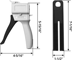 50ml Dual Cartridge Dispensing Gun Kit 1:1 2:1 AB Adhesive Applicator w Nozzles+