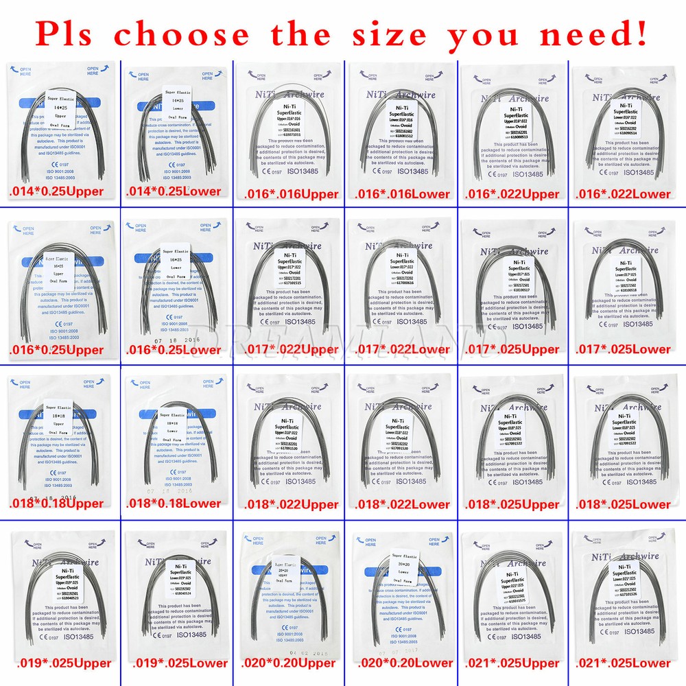 10pc/pack Dental Ortho Arch Wire Stainless Steel Rectangular All Size