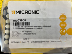 MICRONIC TPE CAPCLUSTER-96 sample storage caps MP53950 Bag of 10 sheets
