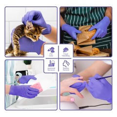 Nitrile Lightning Blue Industrial Disposable Gloves, Extra Large, 2.2 Mil, Ca…